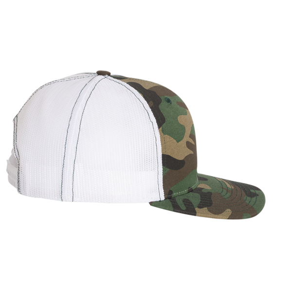 Richardson Printed Trucker Cap, Army Camo / White / White, Right Side view