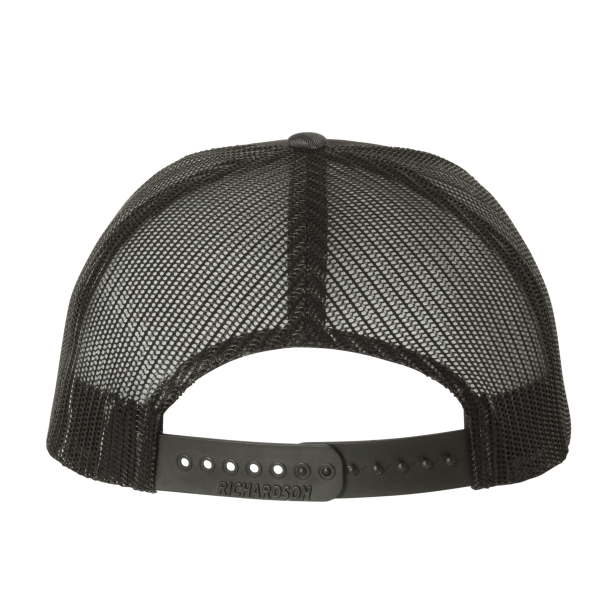 Richardson Printed Trucker Cap, Kryptek Typhon / Black / Black, Back view
