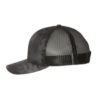 Richardson Printed Trucker Cap, Kryptek Typhon / Black / Black, Left Side view