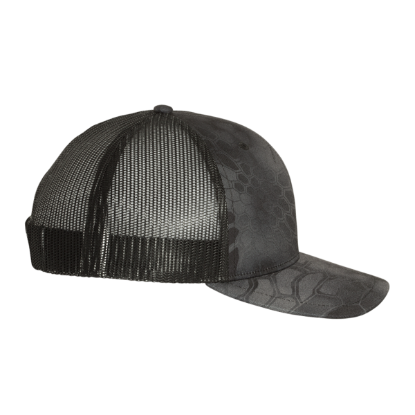 Richardson Printed Trucker Cap, Kryptek Typhon / Black / Black, Right Side view