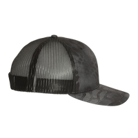 Richardson Printed Trucker Cap, Kryptek Typhon / Black / Black, Right Side view