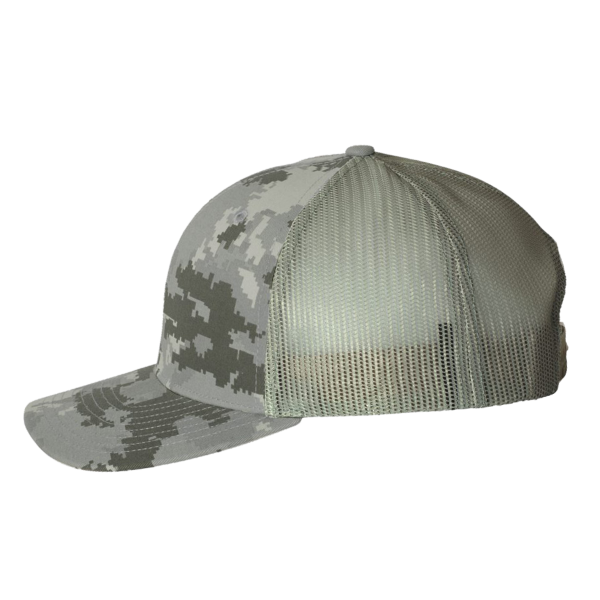 Richardson Printed Trucker Cap, Military Digital Camo / Light Green / Light Green, Left Side view