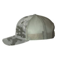 Richardson Printed Trucker Cap, Military Digital Camo / Light Green / Light Green, Left Side view