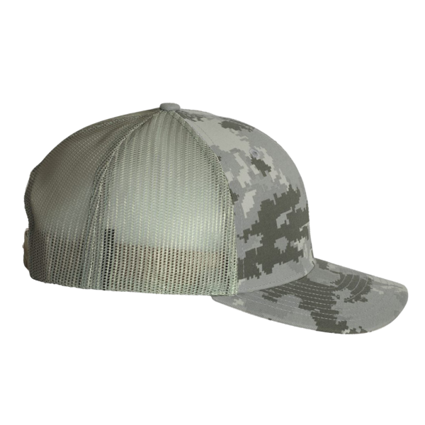 Richardson Printed Trucker Cap, Military Digital Camo / Light Green / Light Green, Right Side view