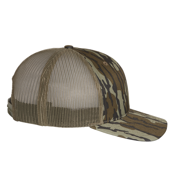 Richardson Printed Trucker Cap, Mossy Oak Bottomland / Loden / Loden, Right Side view