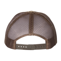 Richardson Printed Trucker Cap, Realtree Edge / Brown / Brown, Back view