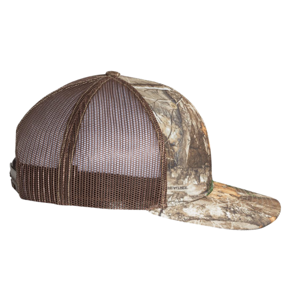 Richardson Printed Trucker Cap, Realtree Edge / Brown / Brown, Right Side view