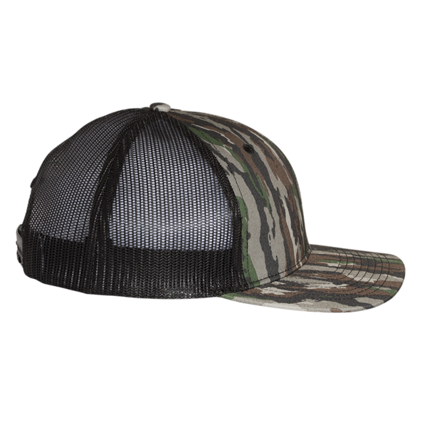 Richardson Printed Trucker Cap, Realtree Original / Black / Black, Right Side view