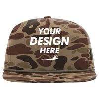 Richardson Printed Umpqua Gramps Cap, Bark Duck Camo / Brown, Front view, Mockup