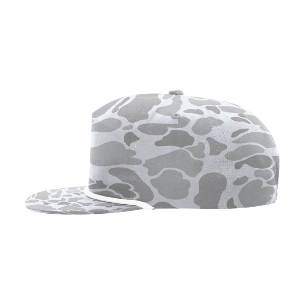 Richardson Printed Umpqua Gramps Cap, Blizzard Duck Camo / White, Left Side view
