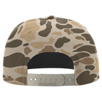 Richardson Printed Umpqua Gramps Cap, Harvest Duck Camo / Light Brown, Back view