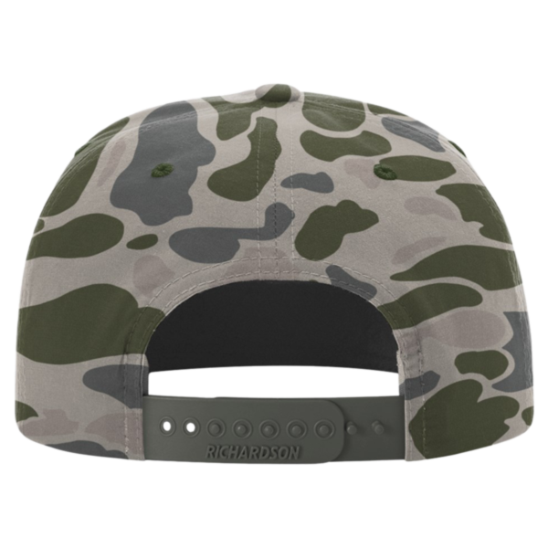 Richardson Printed Umpqua Gramps Cap, Marsh Duck Camo / Olive Green, Back view