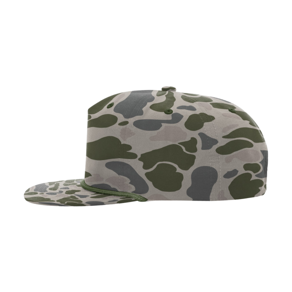 Richardson Printed Umpqua Gramps Cap, Marsh Duck Camo / Olive Green, Left Side view