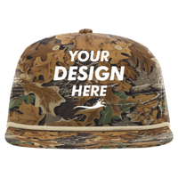 Richardson Printed Umpqua Gramps Cap, Realtree Advantage / Khaki, Front view, Mockup