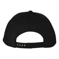 Richardson Pro Twill Snapback Cap, Black / Black, Back view
