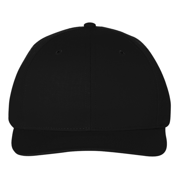 Richardson Pro Twill Snapback Cap, Black / Black, Front view