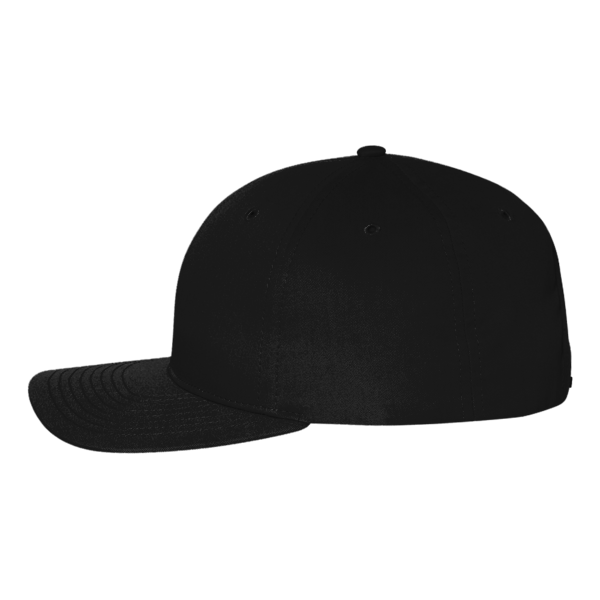 Richardson Pro Twill Snapback Cap, Black / Black, Left Side view