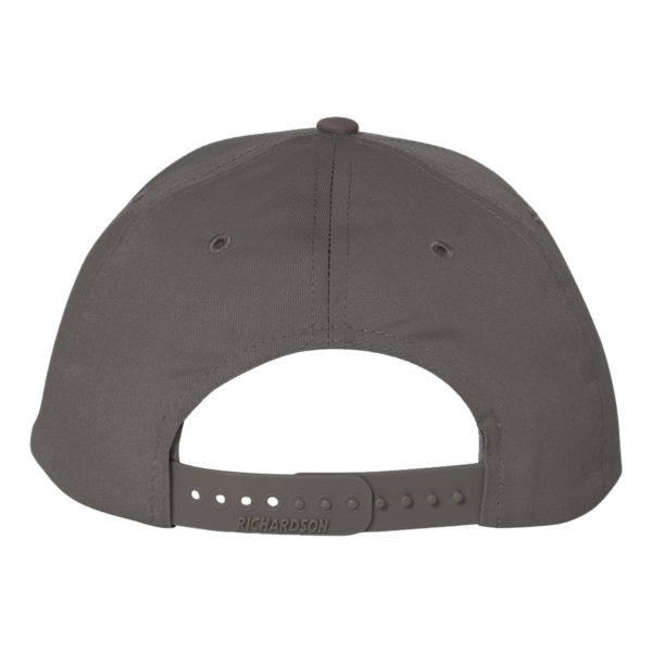 Richardson Pro Twill Snapback Cap, Charcoal / Charcoal, Back view