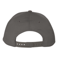 Richardson Pro Twill Snapback Cap, Charcoal / Charcoal, Back view