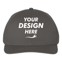 Richardson Pro Twill Snapback Cap, Charcoal / Charcoal, Front view, Mockup