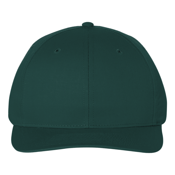 Richardson Pro Twill Snapback Cap, Dark Green / Dark Green, Front view
