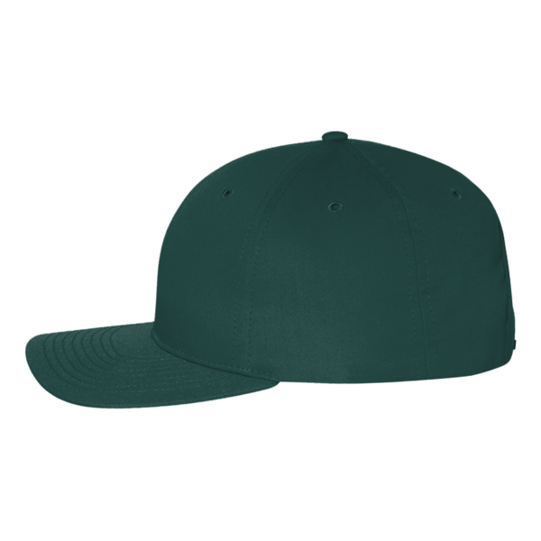 Richardson Pro Twill Snapback Cap, Dark Green / Dark Green, Left Side view