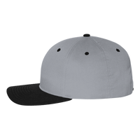 Richardson Pro Twill Snapback Cap, Grey / Black, Left Side view