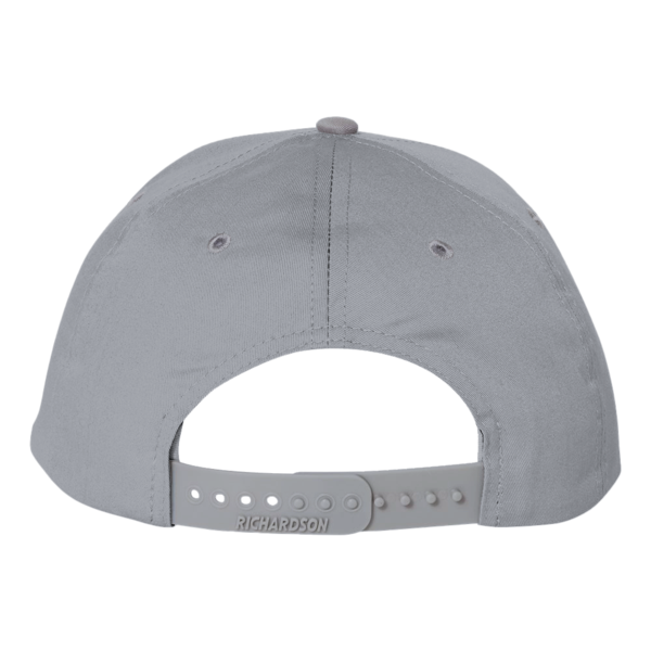 Richardson Pro Twill Snapback Cap, Grey / Grey, Back view