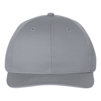 Richardson Pro Twill Snapback Cap, Grey / Grey, Front view