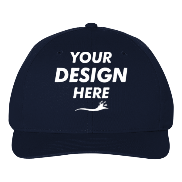 Richardson Pro Twill Snapback Cap, Navy / Navy, Front view, Mockup