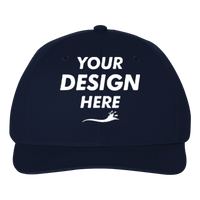 Richardson Pro Twill Snapback Cap, Navy / Navy, Front view, Mockup