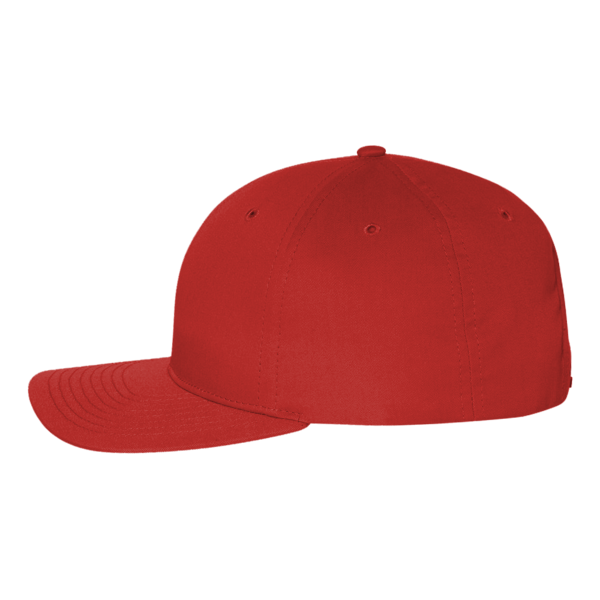 Richardson Pro Twill Snapback Cap, Red / Red, Left Side view