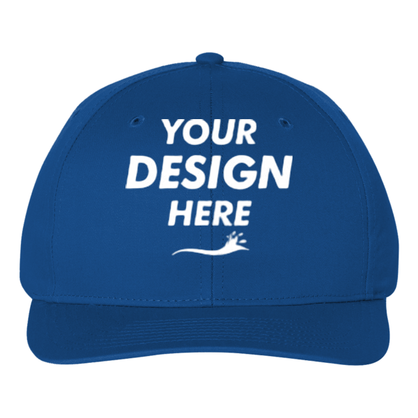 Richardson Pro Twill Snapback Cap, Royal / Royal, Front view, Mockup