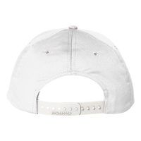Richardson Pro Twill Snapback Cap, White / White, Back view
