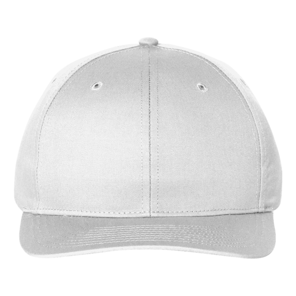Richardson Pro Twill Snapback Cap, White / White, Front view