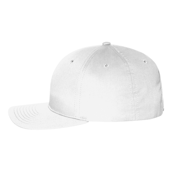 Richardson Pro Twill Snapback Cap, White / White, Left Side view