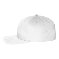 Richardson Pro Twill Snapback Cap, White / White, Left Side view