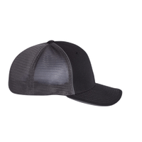 Richardson Pulse Sportmesh R-Flex Cap, Black / Charcoal Split / Charcoal Split, Right Side view