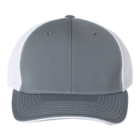 Richardson Pulse Sportmesh R-Flex Cap, Charcoal / White Split / White Split, Front view