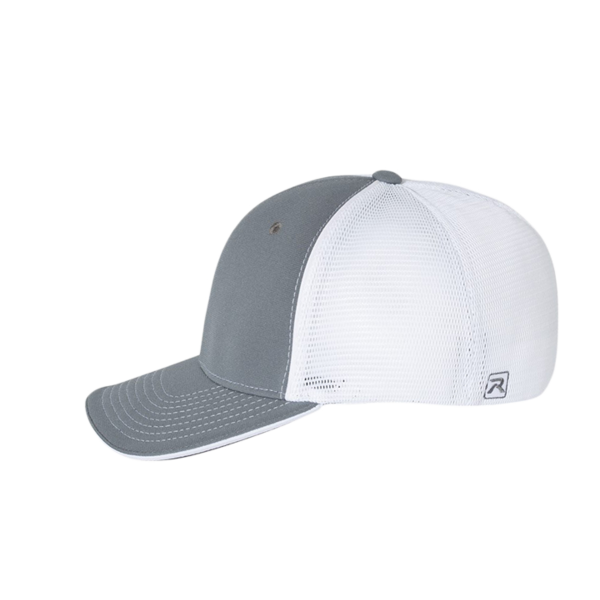Richardson Pulse Sportmesh R-Flex Cap, Charcoal / White Split / White Split, Left Side view