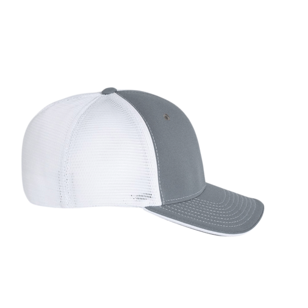 Richardson Pulse Sportmesh R-Flex Cap, Charcoal / White Split / White Split, Right Side view
