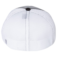 Richardson Pulse Sportmesh R-Flex Cap, Grey / White / Black Tri, Back view