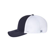 Richardson Pulse Sportmesh R-Flex Cap, Navy / White Split / White Split, Left Side view