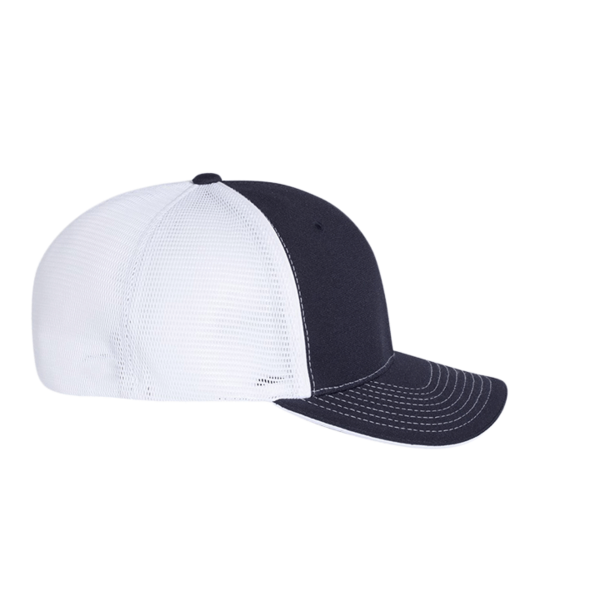 Richardson Pulse Sportmesh R-Flex Cap, Navy / White Split / White Split, Right Side view