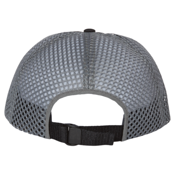 Richardson Rogue Wide Set Mesh Cap, Black / Charcoal, Back view