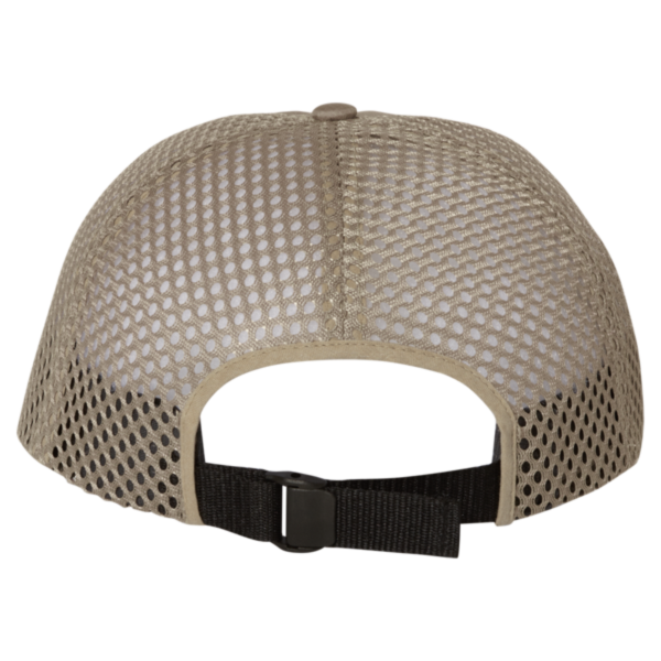 Richardson Rogue Wide Set Mesh Cap, Khaki / Khaki, Back view