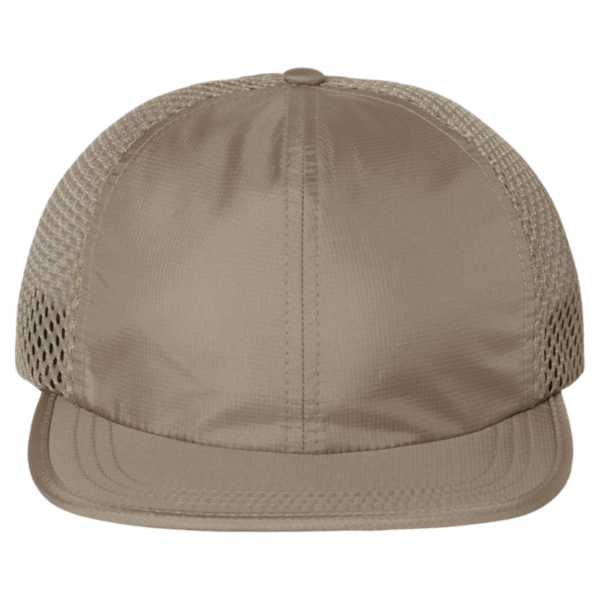 Richardson Rogue Wide Set Mesh Cap, Khaki / Khaki, Front view