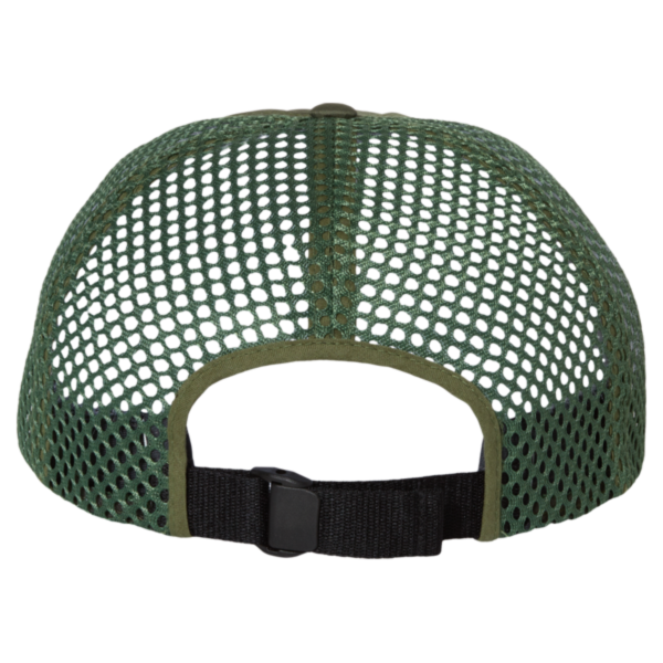 Richardson Rogue Wide Set Mesh Cap, Olive / Olive, Back view