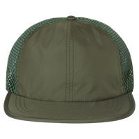 Richardson Rogue Wide Set Mesh Cap, Olive / Olive, Front view