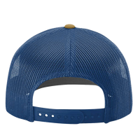 Richardson Snapback Trucker Cap, Biscuit / True Blue / True Blue, Back view